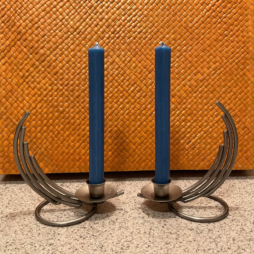 Like NEW - SET Metal Candle Holders